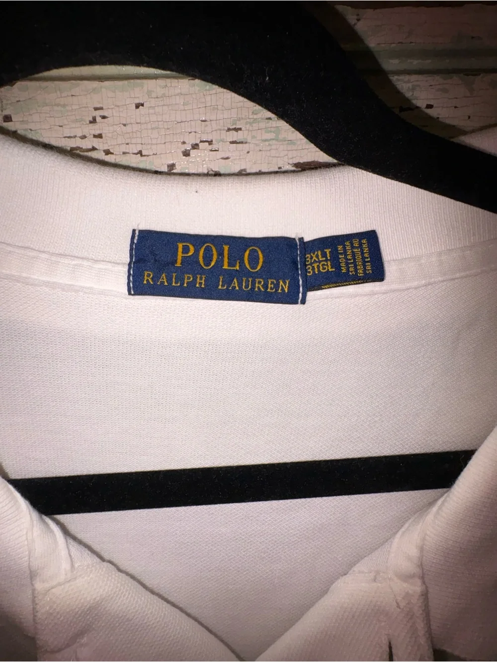 Polo Ralph Lauren White Polo with Navy Pony and Gold Crest